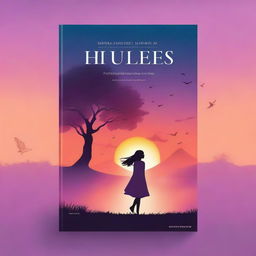 A high-quality digital art piece designed as a book cover for 'Hues of the Horizon'