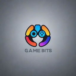 Design a creative and modern logo for a company named 'Game Bits'. The logo should portray a blend of playful gaming and technological sophistication.