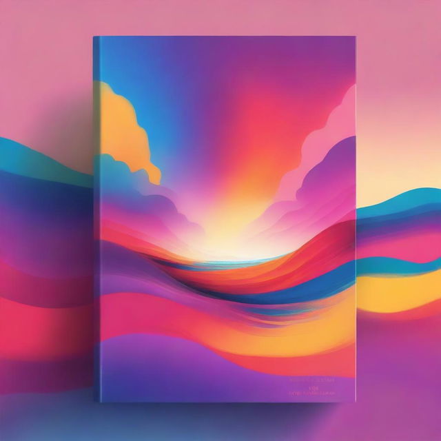 A high-quality digital art piece serving as an abstract book cover for 'Hues of the Horizon'