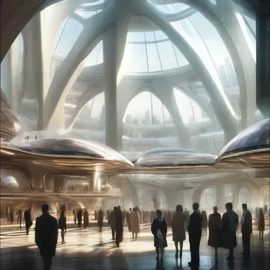The futuristic city in the science fiction novel had a massive outdoor dome where people gathered.
