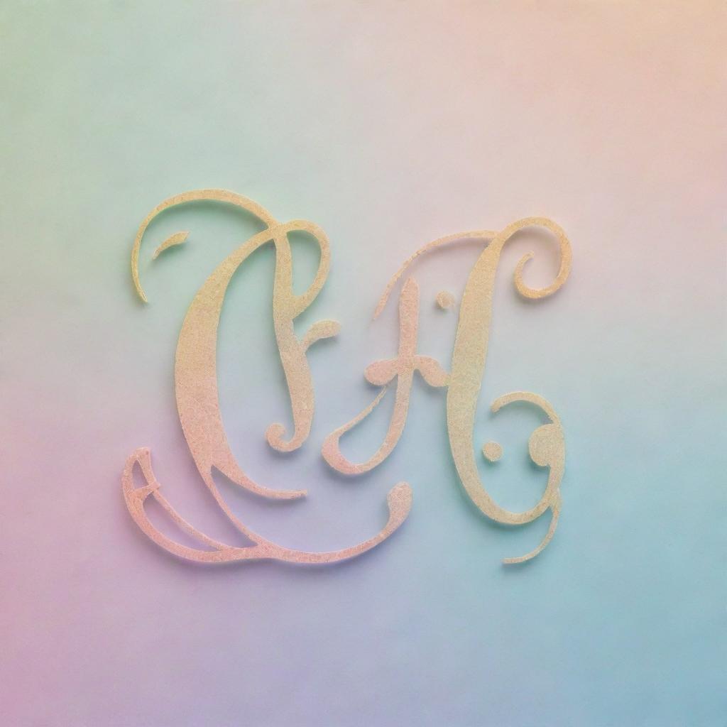 Create an artistic representation of the name Saranya. Use shimmery calligraphy letters against a background with gradients of peaceful pastel colors.