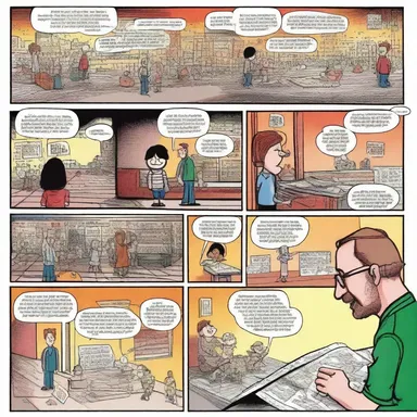 The artist carefully illustrated each pel to create a vivid and detailed comic strip.