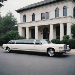 An image of a 1980s limousine, showcasing its vintage charm, classic exterior design, and plush comfortable interiors.