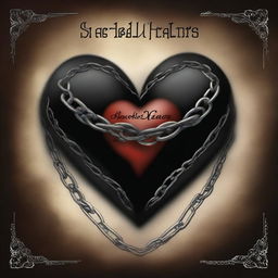 A high-quality digital art piece depicting the cover of a dark romance book titled 'Shackled Hearts'