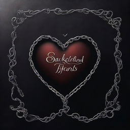 A high-quality digital art piece depicting the cover of a dark romance book titled 'Shackled Hearts'