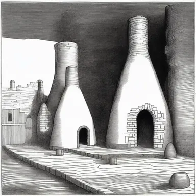 In the novel, the protagonist worked at an oast and described the intense heat inside the kiln.