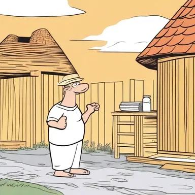 The comic strip featured a humorous scene where a character unwittingly entered an oast, mistaking it for a sauna.