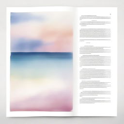 A high-quality digital art piece depicting a page from the 'Hues of the Horizon' book