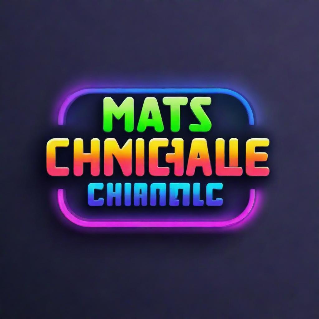 Energetic and vibrant gaming channel logo for 'Matcharlie', featuring bold, neon colors, pixelated gaming elements, and a playful, modern font.