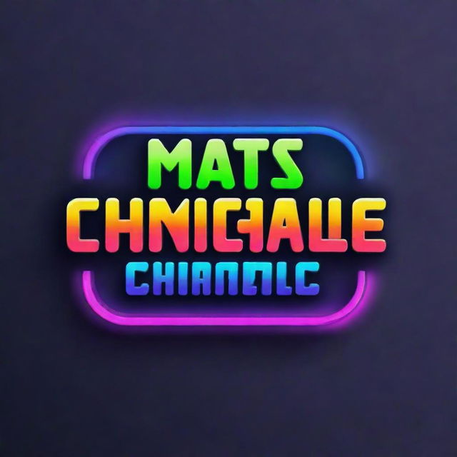 Energetic and vibrant gaming channel logo for 'Matcharlie', featuring bold, neon colors, pixelated gaming elements, and a playful, modern font.