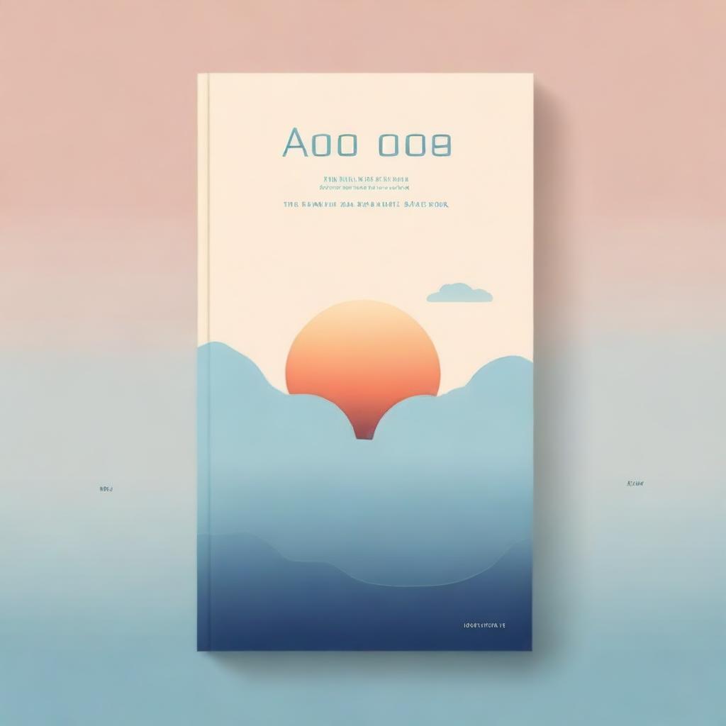 A high-quality, minimalist digital art piece designed as a book cover for 'Hues of the Horizon'