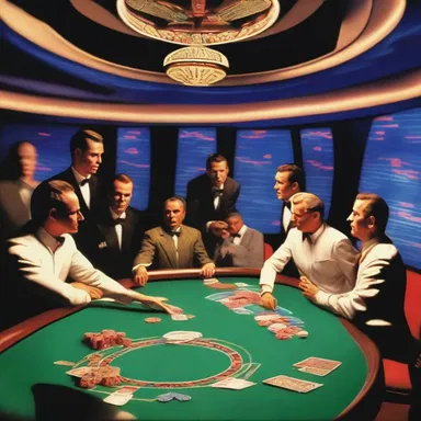 In the futuristic casino, the high roller placed a massive bet on an intergalactic poker game.