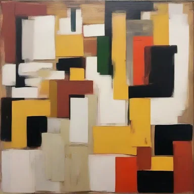 The abstract painting showcased the impreciseness of the artist's brushstrokes.