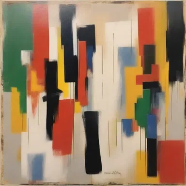 The abstract painting showcased the impreciseness of the artist's brushstrokes.