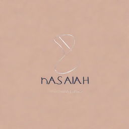 Design a sleek, modern logo incorporating the words 'Naisah's Fashion World'. Use elegant fonts and fashion-related imagery.