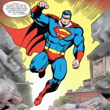 The superhero's powers were exaggerated to an excessive degree in the comic book.