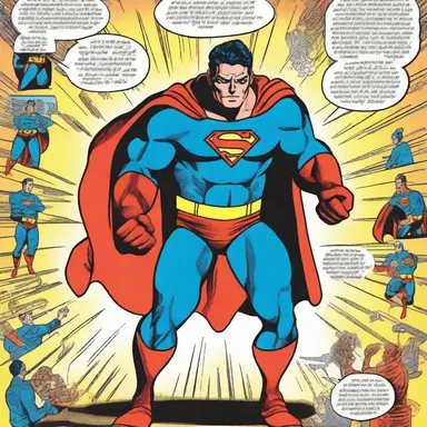 The superhero's powers were exaggerated to an excessive degree in the comic book.