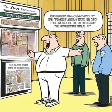 The comic strip depicted the character's excessive excitement when they won the lottery.