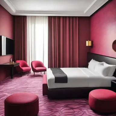 The designer incorporated elements of transvestism into the hotel's interior design, creating a bold and captivating space that celebrates individuality and freedom of expression.