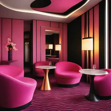 The designer incorporated elements of transvestism into the hotel's interior design, creating a bold and captivating space that celebrates individuality and freedom of expression.