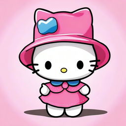 An image of the beloved character, Hello Kitty, showcasing a charming bonnet