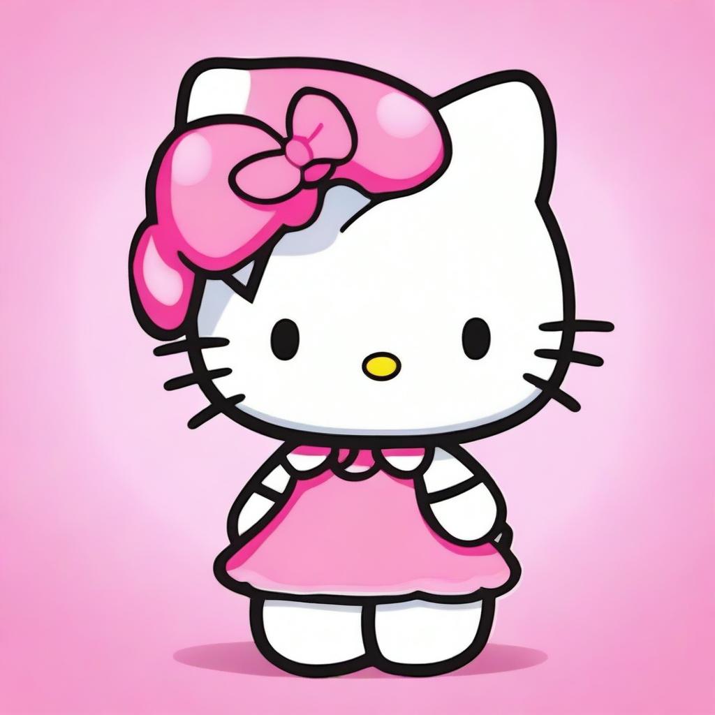 An image of the beloved character, Hello Kitty, showcasing a charming bonnet