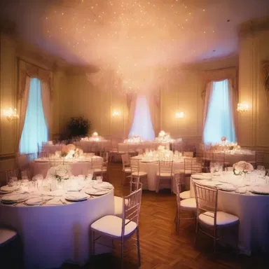 The starlit room was filled with an ethereal glow, creating a calming ambiance.