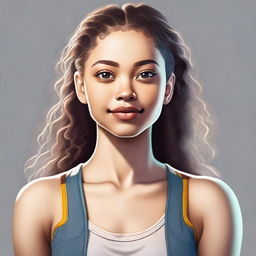 An image of a light-skinned girl, captured in high quality