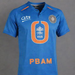 Indian national cricket team jersey with the name 'Prem' printed on the back, in the vibrant blue color adorned with the national emblem and a number below the name.