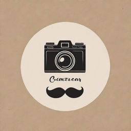 Design a memorable logo for a photo booth rental business. The style can be minimalist, modern, vintage, playful, or fun. Incorporate elements such as a camera, film reel, props or accessories.