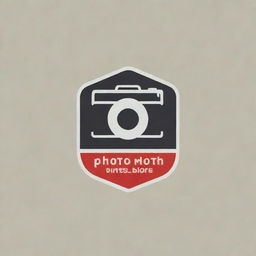 Design a logo for a photo studio named 'PHOTO BOOTH', emphasizing its rental business aspect.