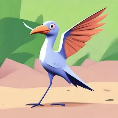 In the cartoon, the heterodactyl bird scurried across the screen with its unique foot structure.