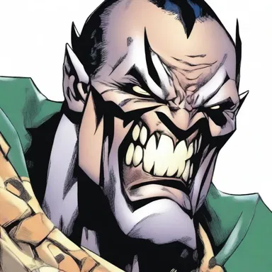 The villain in the comic book had an ominous cingulum encircling his tooth, adding to his menacing appearance.