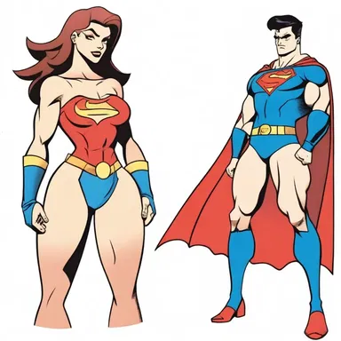 The cartoon depicted a female character undergoing masculinization, resulting in her transformation into a masculine superhero.