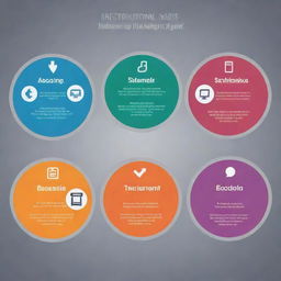 Create an educational infographic illustrating the relationship between 'Instructional Media', 'Instructional Aids', and 'Instructional Materials'. Include relevant icons, arrows, and labels to represent the overlap and interaction of these concepts.