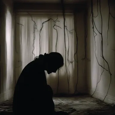 The horror film was filled with scenes of coiling tendrils that wrapped around the protagonist, creating an eerie and unsettling atmosphere.