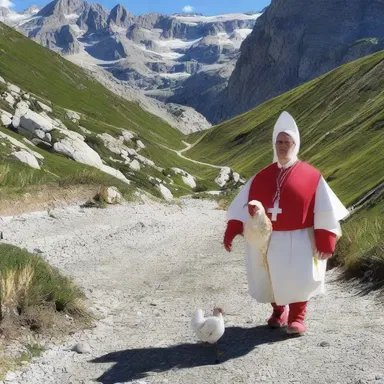 Why did the ultramontane chicken cross the road? To visit the Pope on the other side of the Alps!