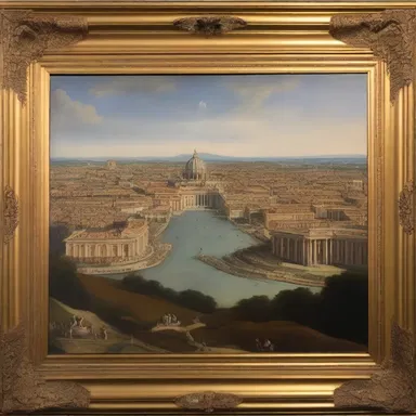 The ultramontane painting showcased a magnificent view of the Vatican City, capturing its architectural grandeur and religious significance.