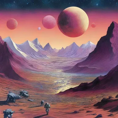 In the ultramontane world of the novel, humans have colonized distant planets beyond the Alps.