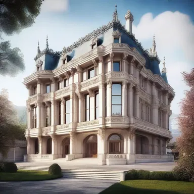 The ultramontane style of this building takes inspiration from the grand palaces found north of the Alps.
