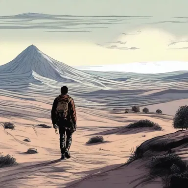The protagonist embarks on an epic journey across the ultramontane landscapes described in the novel.