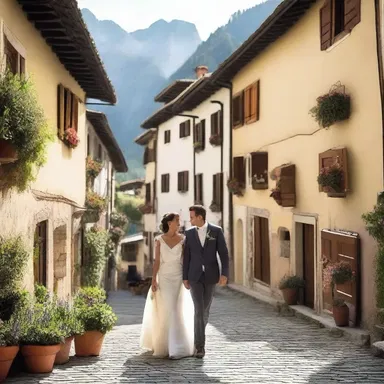 The couple spent their honeymoon in a charming, ultramontane village in the Italian Alps.