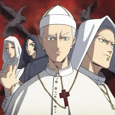 The anime series depicted a group of ultramontanes who fight against supernatural evil forces in the name of the Pope.