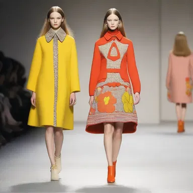The designer aimed to sentimentalize the 1960s fashion era, incorporating retro elements and nostalgic patterns into their collection.