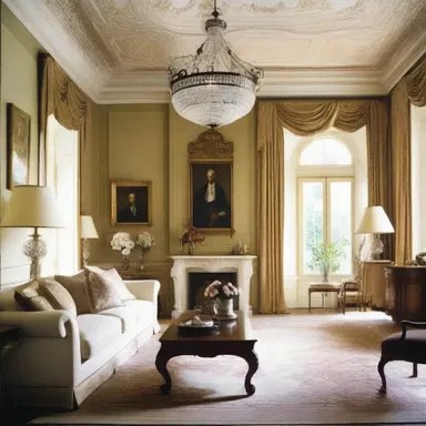 The designer employed various techniques to instill a feeling of grandeur and elegance in the house.