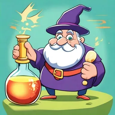 In the cartoon, the mischievous character used a magic potion to instill super strength and become invincible.