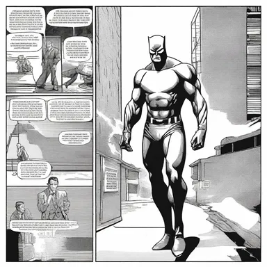The artist strategically used shading to instill a sense of tension in the comic book panels.