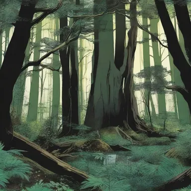 In the graphic novel series, the villain's lair is hidden deep within the foreboding kawaka forest.