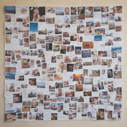 A visually inspiring vision board filled with pictures and quotes that symbolize personal goals, aspirations, and dreams