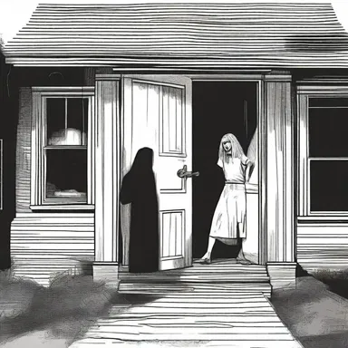 As the killer chased her through the dark, empty house, she screamed hysterically for help.